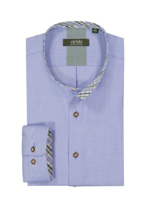 Traditional shirt with standing collar 