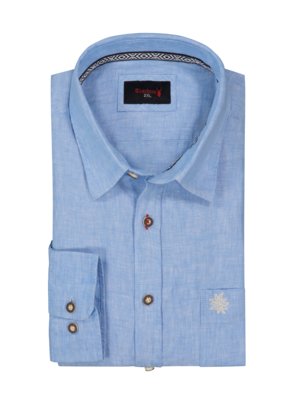 Traditional-linen-shirt-with-breast-pocket-