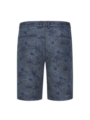 Leichte Bermudashorts aus Leinen-Mix mit Palmen-Print