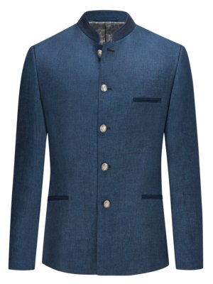 Linen jacket with buttons featuring coat of arms