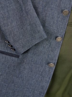 Linen jacket with glen check pattern 