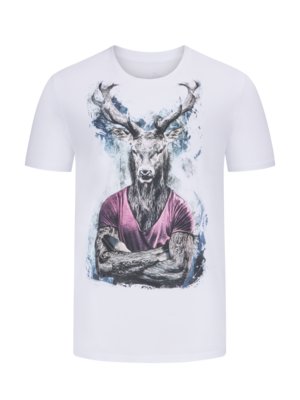 T-shirt with print motif, organic cotton 