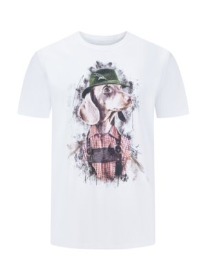 T-shirt with print motif, organic cotton 