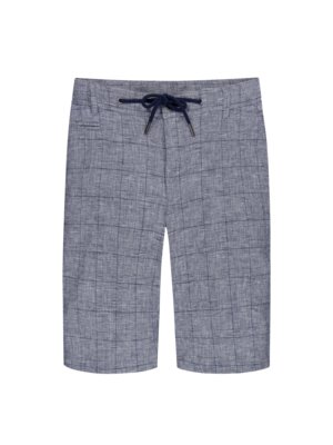 Shorts with drawcord and glen check pattern 
