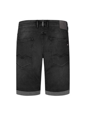Denim-shorts-with-Power-Stretch,-Tapered-Fit-
