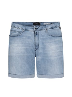 Denim shorts in a washed look 