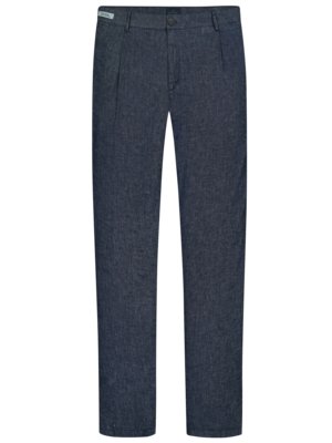Melange trousers in a linen and cotton blend