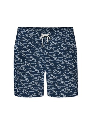 Swim shorts with shark motif 