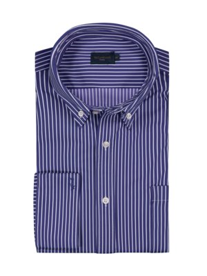 Shirt-with-striped-pattern-in-performance-fabric,-Travel-
