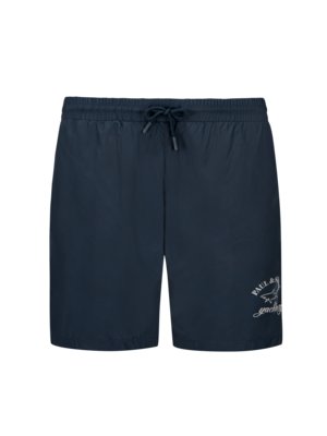 Swimming trunks with reflective logo  