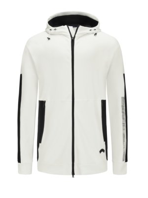 Sweatjacket with mixed-material inserts, Active Fleece 