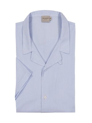 Short-sleeved-shirt-in-seersucker-fabric,-Riviera-