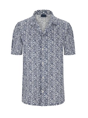 Short-sleeved shirt, bowling shirt with all-over print