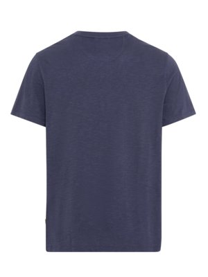 Tričko-s-límcem-Serafino,-melírovaný-vzhled-