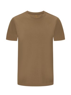Single-colour T-shirt with stretch content and wide cuffs