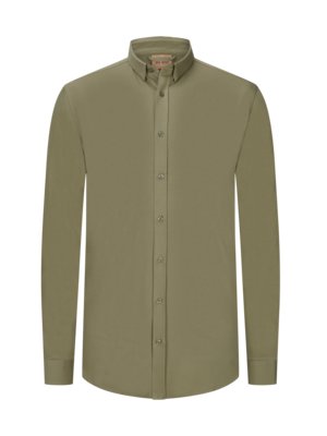 Jersey shirt with button-down under-collar, extra-long 