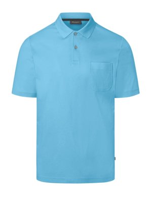 Cotton polo shirt with breast pocket 