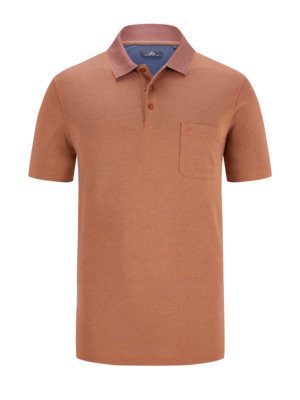 Patterned polo shirt in soft knit fabric