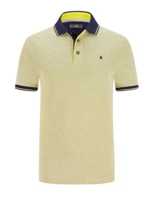 Piqué polo shirt with fine pattern 
