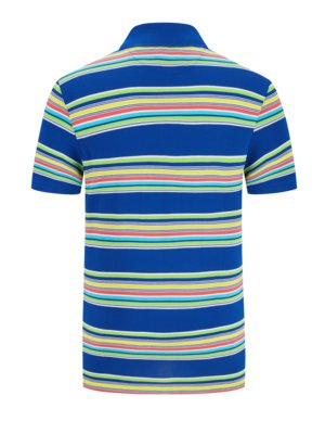 Polo-shirt-in-piqué-fabric-with-striped-design