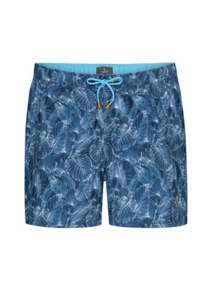 Swimming trunks with palm leaf motifs 