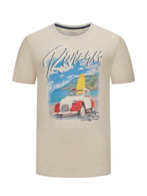 T-shirt with coloured front print 