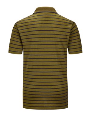 Poloshirt-mit-Streifen-Muster,-Soft-Knit-Easy-Care-