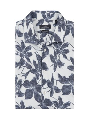 Short-sleeved shirt with floral pattern, Soft Knit 