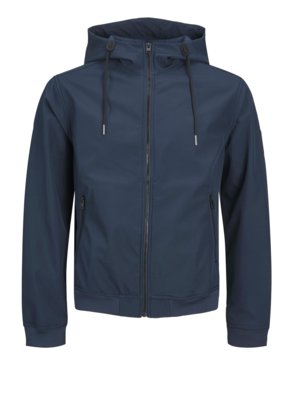 Softshell jacket with label patch
