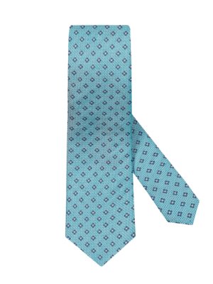 Krawatte aus Seide und Leinen mit floralem Muster