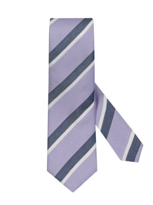Krawat-z-jedwabiu-i-lnu-z-wzorem-w-paski