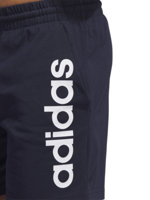 Sweat-Shorts mit Label-Schriftzug 