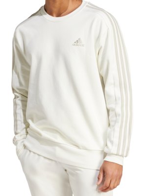 Sweatshirt-with-embroidered-logo-and-three-stripes-on-the-sleeve