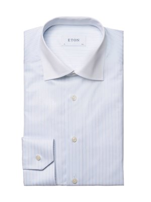 Košile s kontrastním límečkem a pruhovaným vzorem, classic fit 