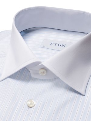 Košile s kontrastním límečkem a pruhovaným vzorem, classic fit 