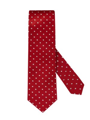 Hedvábná-kravata-s-puntíkovaným-vzorem