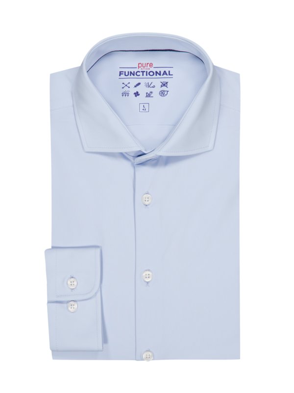 Levně Pure, Strečová košile z funkční řady s extra dlouhým rukávem SvětleModrá