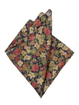 Einstecktuch aus Seide mit floralem Print