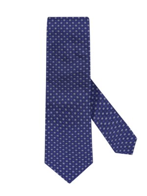 Hedvábná kravata s květinovým vzorem
