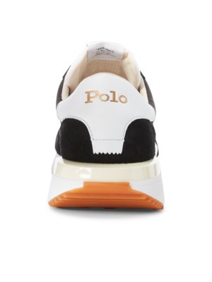 Low Top Canvas-Sneaker mit Poloreiter-Stickerei