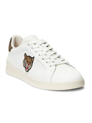 Sneaker-aus-Leder-mit-Tiger-Logo-