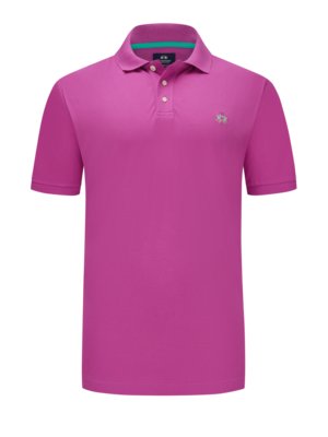 Piqué-polo-shirt-with-embroidered-logo-and-stretch-