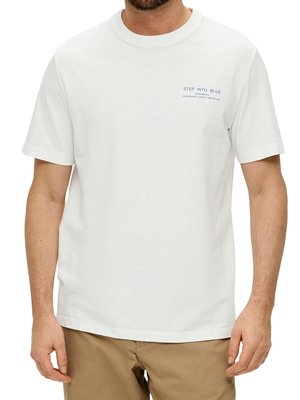 T-Shirt aus Baumwolle mit Front- und Backprint 