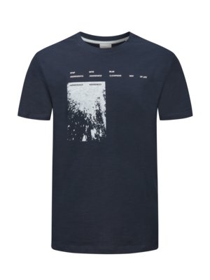 T-Shirt-mit-Frontprint,-Extralang-