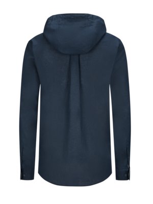 Shirt-in-a-linen-and-cotton-blend-with-hood,-extra-long