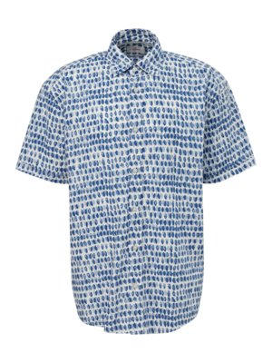 Short-sleeve-shirt-with-an-all-over-print,-extra-long