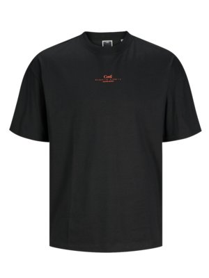 T-shirt with rubberised logo skydiver motif on back