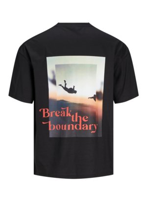 T-shirt z gumowanym logo i motywem Skydiver z tyłu