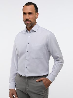 Hemd mit feinem Muster und Brusttasche, Comfort Fit