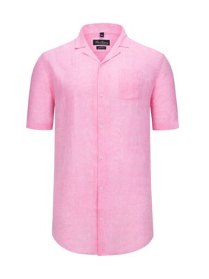 Linen resort shirt in a melange design
